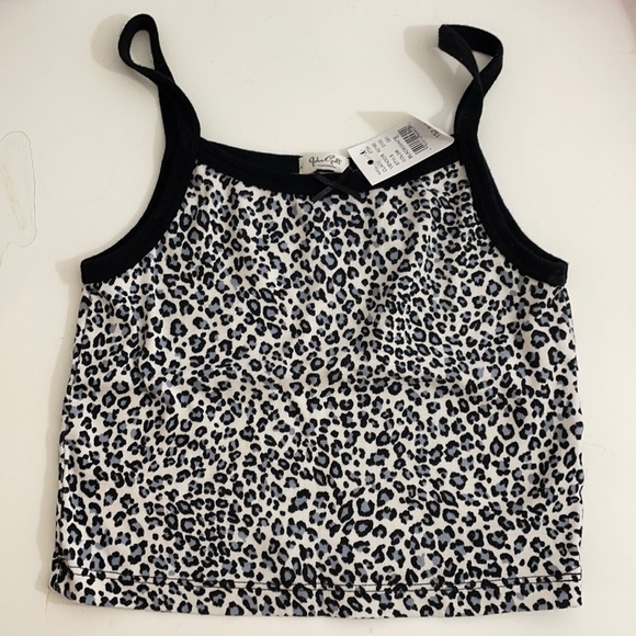 Brandy Melville Tops - Brandy Melville Cheetah Tank Blue Black